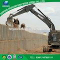 Muro de defensa para uso militar cultivando la barrera hesco